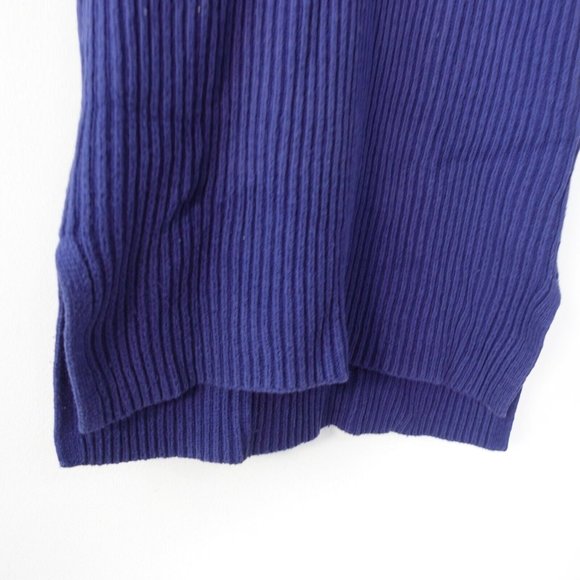 Blue Vest Sweater Womens 2XS Wool Cotton Knit Rib Casual Pullover Merino J CREW - Picture 7 of 9